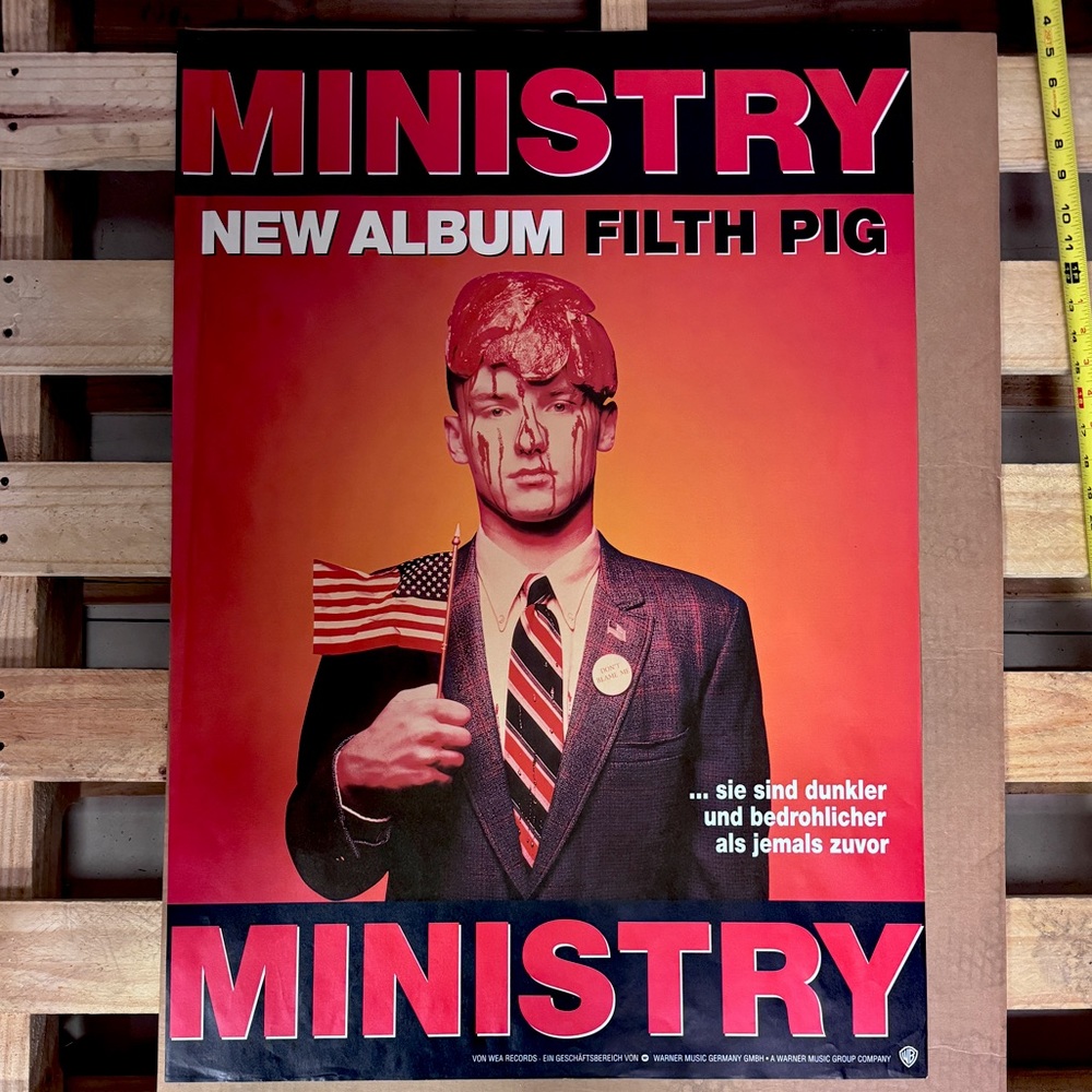 Ministry Filthpig German promotional poster 23.5 x 33 rare vintage